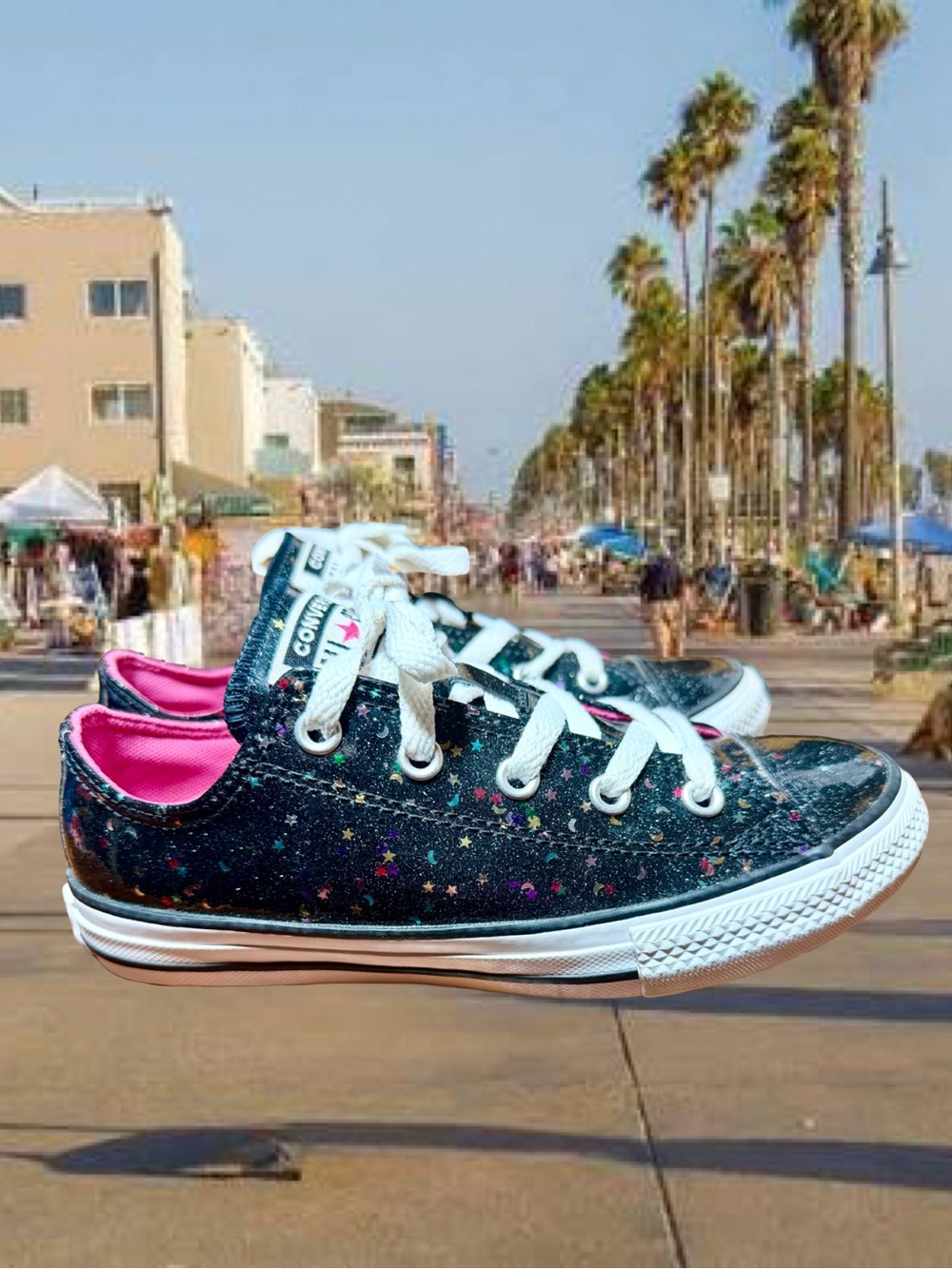 Young Girl Glitter Converse All-Stars Girl Size 2